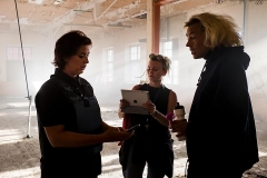 Jannike Grut on set, Chirano film